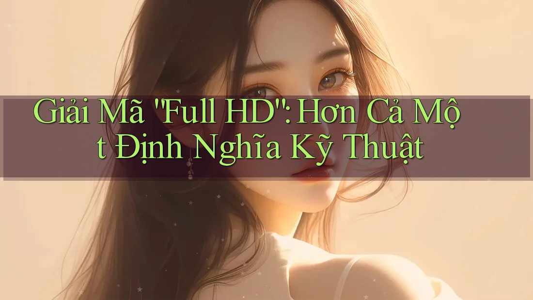 Giải Mã “Full HD”: Hơn Cả Một Định Nghĩa Kỹ Thuật Giải Mã “Full HD”: Hơn Cả Một Định Nghĩa Kỹ Thuật