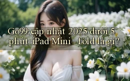 Go99 cập nhật 2025 dưới 5 phút iPad Mini   fold là gì
